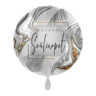   Fólia Lufi - Boldog Szülinapot Modern Silver Birthday - 43 cm