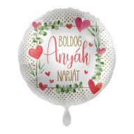   Fólia Lufi - Boldog Anyák Napját Szivecske Mintás - 43 cm