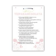   Ajándék Tábla Lánybúcsúra - Feleségek Tízparancsolata
