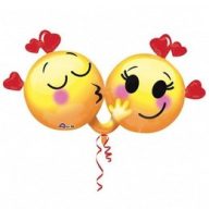 Fólia Lufi - Szerelmes Emoji Pár - 91 cm