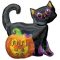 Fólia Lufi - Halloween - Vidám Fekete Cica és Sütő Tökfejes