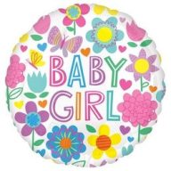   Fólia Lufi - Babaszületésre Kislány - Baby Girl pillangós - 46 cm