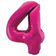 Fólia Lufi - Szám Alakú Magenta Rózsaszín - 4 - 86cm