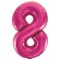 Fólia Lufi - Szám Alakú Magenta Rózsaszín - 8 - 86cm