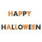 Happy Halloween betűfüzér Unique, glitteres narancssárga-fekete
