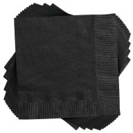 Egyszínű Szalvéta - Fekete - 33 cm x 33 cm, 20 db-os
