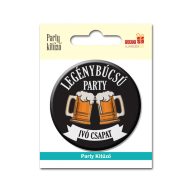 Legénybúcsú Party Kitűző - IVÓ CSAPAT 5,8 Cm-Es