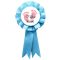 Kitűző - Apa Leszek Babaváró Szalagos KISLÁNY - Világoskék Szalaggal