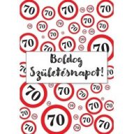   Üveg Címke - 70. Születésnapra - Sebességkorlátozós 2 Db-os