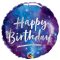 18 inch-es Birthday Galaxy - Galaxis Mintás Szülinapi Fólia Lufi