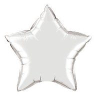 Fólia Lufi - Egyszínű Csillag - Ezüst - 51 cm