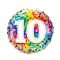 10 Rainbow Confetti Szülinapi Fólia Lufi