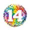 14 Rainbow Confetti Szülinapi Fólia Lufi