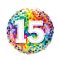 15 Rainbow Confetti Szülinapi Fólia Lufi