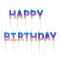 Gyertya - Happy Birthday Feliratú Szivárvány Ombre Színű
