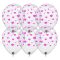 Gumi Lufi - Csomag - Pink Szív Mintás Áttetsző - 28 cm, 6 db