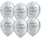 Gumi Lufi - Csomag - Boldog Születésnapot Ezüst - 6 db/csomag -28 cm