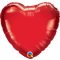 Rubinvörös - Ruby Red Szív  Fólia Lufi - 46cm