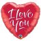 I Love You fehér Feliratos Szerelmes Fólia Lufi - 46 cm