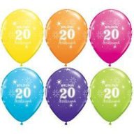   Gumi Lufi - Csomag - 20. Szülinapi Szikrázó-Csillag Mintás Vegyes Színű - 6 db-os, 28 cm