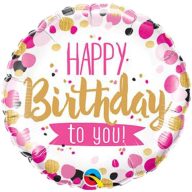   Fólia Lufi - Happy Birthday to You Pink & Gold Szülinapi - 46 cm