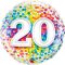 20 Rainbow Confetti Szülinapi Fólia Lufi