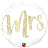   Fólia Lufi - Esküvő - Mrs. Feliratú Glitter Arany - 43 cm