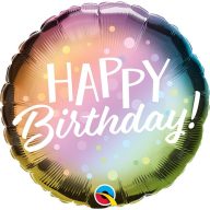 Fólia Lufi - Színpompás Szülinapi Happy Birthday - 46cm