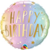   Fólia Lufi - Szülinapi Arany Csillag Happy Birthday - 46 cm