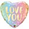 Fólia Lufi - Love You Pastel Ombre Szív Fólia Lufi - 46 cm