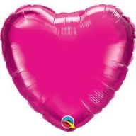 Fólia Lufi - Egyszínű Szív - Magenta - 91 cm