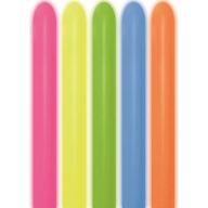   Modellező Lufi - Vegyes Színű - Neon Assortment Party Kukac Lufi - Normál, 100 db