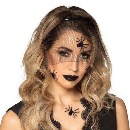 Fekete Özvegy Pókos Arcfesték Make-Up Szett
