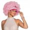 Női Paróka - Pink Afro Paróka Rózsaszín Silttel